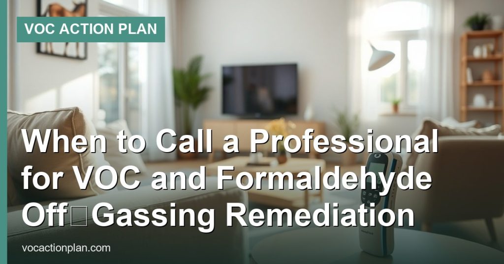 When to Call a Professional for VOC and Formaldehyde Off‑Gassing Remediation