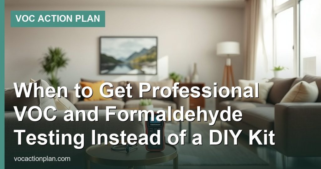 When to Get Professional VOC and Formaldehyde Testing Instead of a DIY Kit