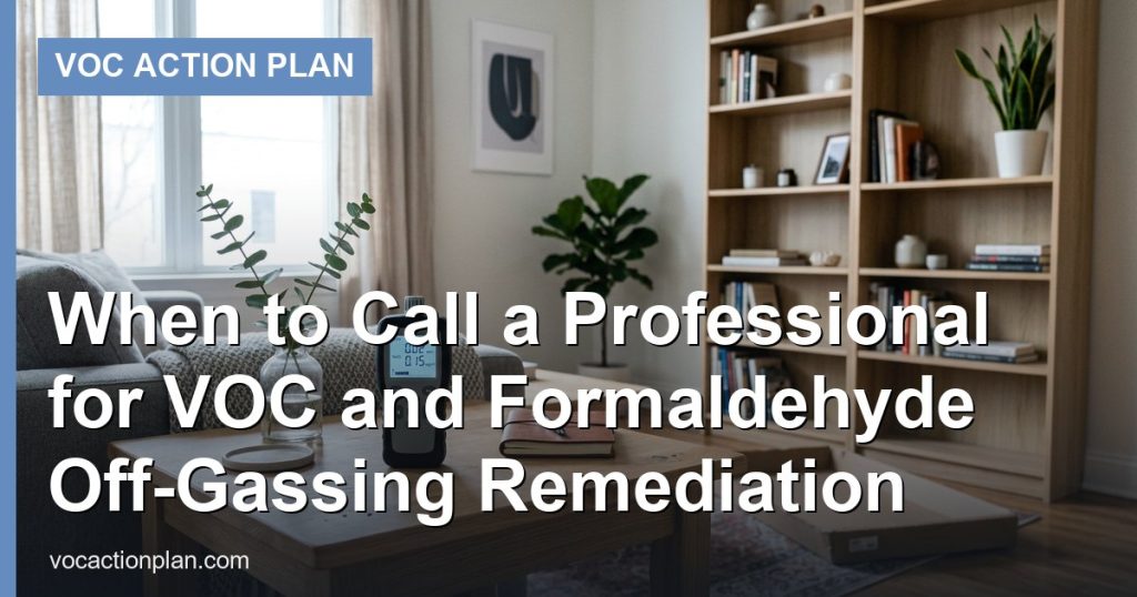 When to Call a Professional for VOC and Formaldehyde Off‑Gassing Remediation - VOC Action Plan